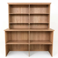 Comptoir de bar moderne en chêne de 2,4 m, structure pliable à charnières, bar événementiel portable avec armoire à dossier haut de 1,80 m pour location de mariage et de fête