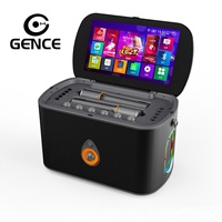 GENCE Haut-parleur intelligent pliable à écran tactile de 11,6 pouces Android 12 pour machine de karaoké portable KTV avec batterie en plastique et éclairage RGB