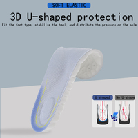 Semelles orthopédiques 4D en PU avec technologie d'absorption des chocs, soutien de la voûte plantaire, pour fasciite plantaire, sport et confort, pour chaussures