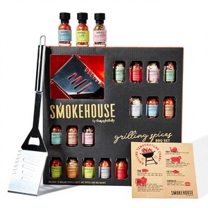 Set de Regalo de <span class=keywords><strong>Especias</strong></span> para Barbacoa Smokehouse by Thoughtfully Grilling, con 15 <span class=keywords><strong>Especias</strong></span> y Sales, Tabla de Temperaturas y Espátula para BBQ - Product Image 1
