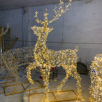 Escultura de Reno Gigante con Luz LED Decorativa para Navidad, Festivales al Aire Libre, Lámpara Luminosa, Directo de Fábrica