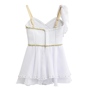 <span class=keywords><strong>Robe</strong></span> de ballet pour adultes et enfants de haute qualité OEM ODM, jupe de ballet, costume de scène Cupidon, blanc et or, talisman - Product Image 2