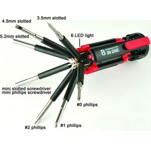 Pocket 8 in 1 <b>Screwdriver</b> LED Light Multi-function Repair Tools Slotted/<b>Phillips</b> <b>Screwdriver</b> Outdoor Emergency Lighting Survival - Product Image 6