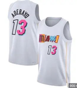 2022-2023 nueva gran oferta Jersey de baloncesto cosido Miami #14 Tyler Herro #13 Bam Adebayo #22 Jimmy Butler City Edition Jersey