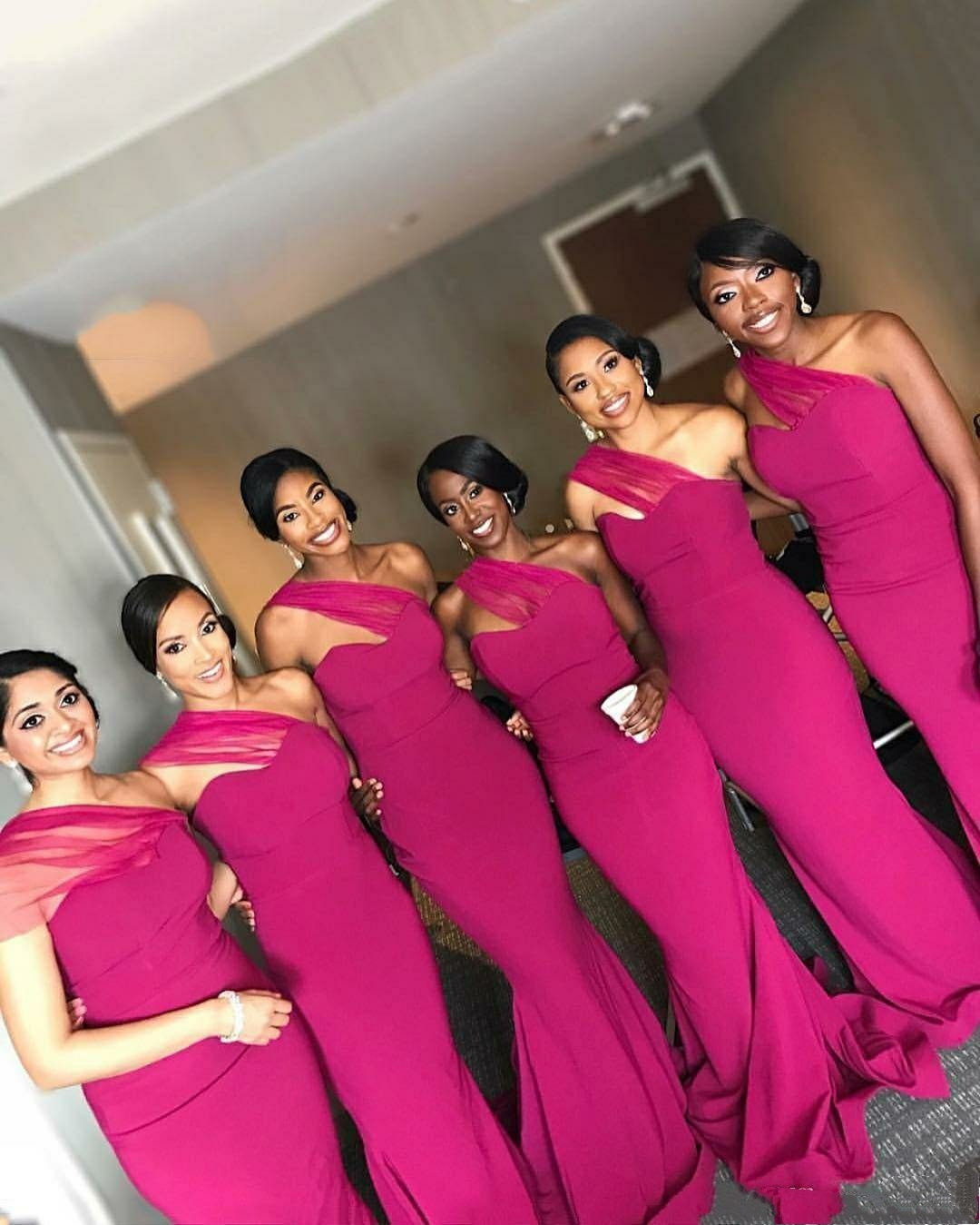 Elegant Wine Red Maid of Honor Dresses High Quality