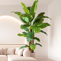 Plantes artificielles de bananiers pour intérieur et extérieur, simulation de verdure en plastique pour usage décoratif, décoration d'hôtel