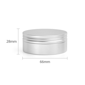 Boîtes et pots cosmétiques cylindriques en aluminium de 60 ml avec bouchon à vis gravé pour crème visage, lotion et blush - Product Image 2