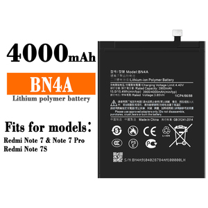 Batterie de remplacement BN4A 4000mah pour batterie de téléphone Xiaomi <span class=keywords><strong>Redmi</strong></span> <span class=keywords><strong>Note7</strong></span> Note 7 Pro M1901F7C - Product Image 3