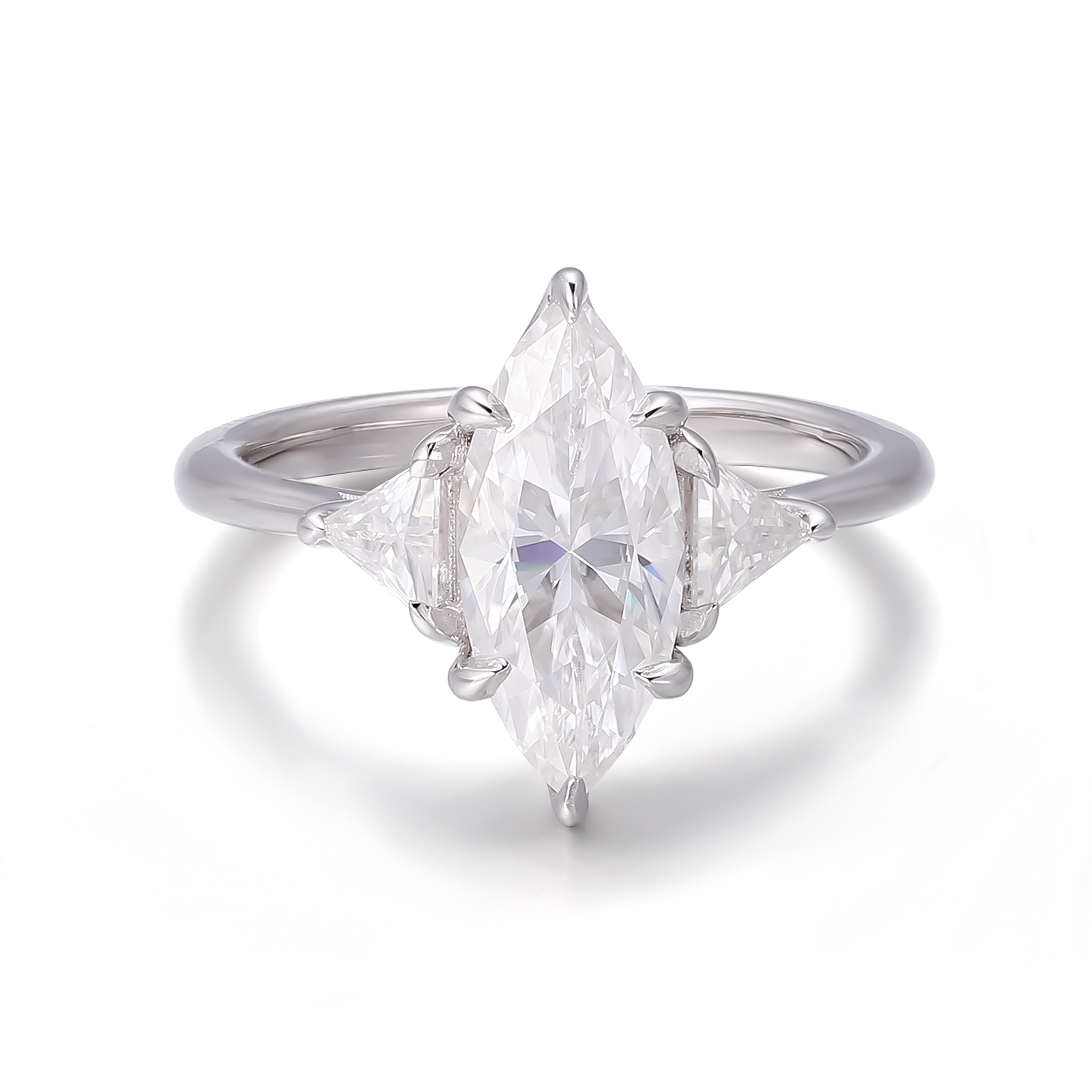 แหวนเพชรโมอิสซาไนต์ทองคำแท้ 18K