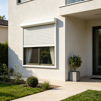 Fenêtre à volet roulant motorisé électrique moderne en aluminium avec isolation thermique pour usage commercial et résidentiel