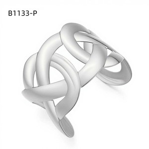 Amy Amy Fashion <b>Cuff</b> <b>Bracelet</b> B1133 <b>Silver</b> Plated Geometric Design For Women Trendy Jewelry Gift - Product Image 1