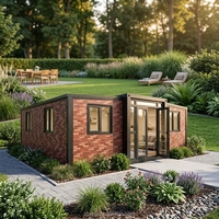 Maison conteneur de luxe extensible 20ft 40ft, design contemporain, villa modulaire préfabriquée 2-3 chambres avec terrasse et espace de vie extérieur