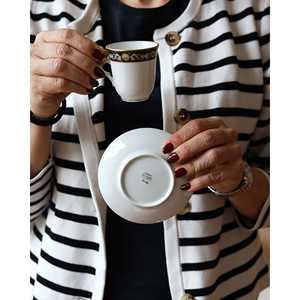 Service à expresso Richard Ginori Museo 12 tasses en porcelaine avec décorations coquillages 0g pour hôtels - Product Image 1