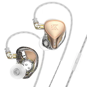 KZ ZEX Pro混合技术静电Noice取消运动音乐入耳式监视器金属有线耳机耳机