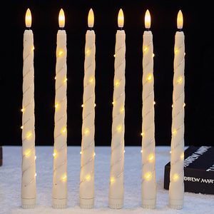 Candela Elettronica LED in Plastica a Filo Lungo, Candela <span class=keywords><strong>di</strong></span> Cera per Festa della Mamma, Pasqua, Matrimonio, Compleanno, <span class=keywords><strong>Cena</strong></span> <span class=keywords><strong>di</strong></span> <span class=keywords><strong>Natale</strong></span> - Product Image 6