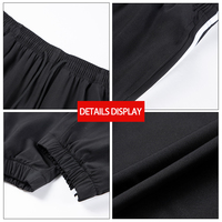 Pantalon de jogging pour homme à taille élastique, en polyester et élasthanne tissé 120 g/m², à séchage rapide, avec bande latérale et broderie, personnalisable avec logo, vente en gros