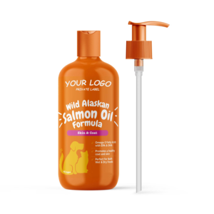 อาหารเสริมสัตว์เลี้ยงสุนัขแมวป่าอลาสกันปลาแซลมอนน้ำมันที่อุดมไปด้วยโอเมก้า3 | การดูดซึมที่ไวต่อการย่อยอาหารเสื้อโค้ทผิวหนังสนับสนุนภูมิคุ้มกัน + - Product Image 1