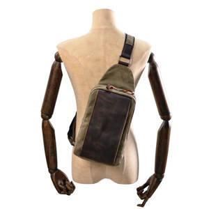 Bolso Bandolera de Lona Impermeable Vintage para Hombre, Estilo Casual Otoñal, Pequeño, 17.5x10x26cm, para Uso en Exteriores - Product Image 4