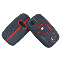 Porte-clés en silicone pour Audi A1 B6 A6 C5 A4 B5 TT 8N A2 A3, organiseur de clés, coque de clé de voiture, étui de clé pliable, support de télécommande