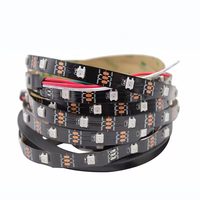Noir PCB blanc pcb double couche DC12V 5m WS2812B WS2812 WS2811 Led pixel bande 30/60 leds smart RGB couleur led bande lumineuse