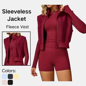 Gilet sans manches zippé à col montant pour femme, chaud en polaire Orit, coupe ajustée, léger et isolé, pour l'extérieur - Product Image 1