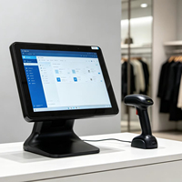 Terminal de caisse tactile 15 pouces direct usine avec système WIN/Android, terminal de point de vente et caisse enregistreuse pour le commerce de détail