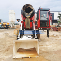 Camion malaxeur à béton à benne plate avec chargeur automatique, prix du camion malaxeur à béton autochargeur 4m³
