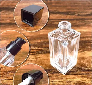 Spot del commercio all'ingrosso di vetro bottiglia di emulsione 30ml vite portatile essenza diviso in sigillato trasparente bottiglie di crema per gli occhi