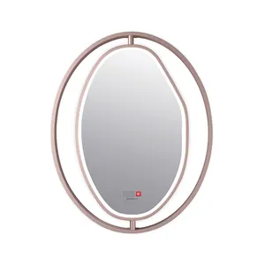 Factory Sale Smart Bathroom Mirrors Led Light Mirror For Bathroom Bathroom Custom Irregular Shape Mirror