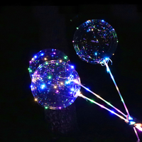 Lumières LED transparentes ballons Bobo brillent dans l'obscurité mariage saint valentin fête d'anniversaire ballons à bulles