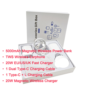 Venta de Fábrica, <span class=keywords><strong>Caja</strong></span> de Regalo de Accesorios <span class=keywords><strong>para</strong></span> Teléfono 6 en 1, Cargador Rápido <span class=keywords><strong>para</strong></span> UE, Reino Unido y EE. UU., Auriculares Inalámbricos, Banco de Energía Inalámbrico Magnético <span class=keywords><strong>para</strong></span> iPhone - Product Image 5