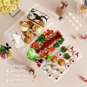 Upgrade Dessert Table Display Stand Acrylic Cupcake Buffet Food <strong>Risers</strong> Stands 3 Tier Serving <strong>Trays</strong> Holder for Weddings Party - Product Image 4