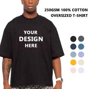 Camisetas de Algodón 100% de 250 g/m² para <span class=keywords><strong>Hombre</strong></span> al por Mayor, de Bajo Precio, Oversize, Cuello Redondo, Estilo Boxy - Camisetas Lisas de Alta Calidad para Personalizar con Logotipo, Estilo Urbano - Product Image 1