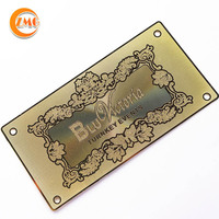 Étiquettes en laiton personnalisées de haute qualité, finition bronze antique, vente en gros