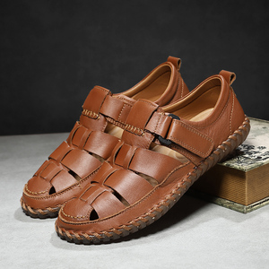 <span class=keywords><strong>Sandales</strong></span> <span class=keywords><strong>de</strong></span> pêcheur pour hommes et femmes, chaussures <span class=keywords><strong>de</strong></span> marche et <span class=keywords><strong>de</strong></span> <span class=keywords><strong>randonnée</strong></span> en plein air, chaussures <span class=keywords><strong>de</strong></span> plage, sport, <span class=keywords><strong>cuir</strong></span> microfibre, été, faites à la main, bout couvert - Product Image 2