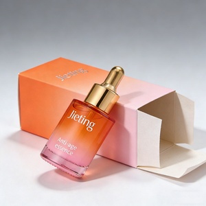 Luxury Empty Essential Oil Skincare Serum 30ml 50ml 60ml <b>Flat</b> Shoulder Frosted Clear Amber Glass Dropper Bottle - Product Image 2