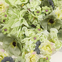 Fleurs artificielles en soie 3D haute simulation, style Mori, tons verts, inspiration forêt, couleur et taille personnalisables, Dusk Charm