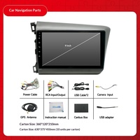 Untuk Civic 2012-2015, Sistem Navigasi Mobil All-in-one dengan Layar Kapasitif Besar dan Kontrol Pusat Android