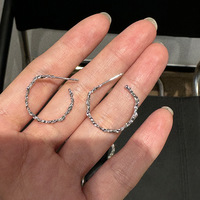 Pendientes de tuerca geométricos vintage coreanos para mujer, con aguja de plata chapada en rodio, joyería de moda para fiestas, venta al por mayor OEM/ODM