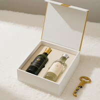 Scatola Magnetica Personalizzata a Conchiglia, Scatola di Lusso con Coperchio Ribaltabile, Confezione Regalo di Lusso, Scatola per Bottiglia di Tequila con Logo Personalizzato