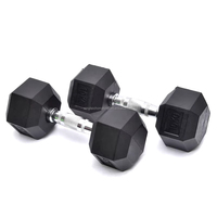 Équipement de fitness commercial, haltères en caoutchouc pour salle de sport, haltères hexagonaux en fonte pour la maison, ensemble d'haltères