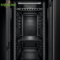 Armoire de serveur réseau Starlink 37U 19 pouces avec porte en verre, armoire de centre de données sur pied verrouillable