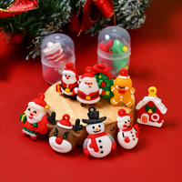 Distributeur de capsules de Noël, figurines porte-clés en boîte surprise, 7 capsules en PVC, vente en gros, lot de cadeaux fantaisie
