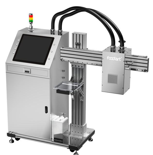 New FoodArt Single-Pass High-Speed Inkjet Printer-Full-Color Edible Ink Cookies Ice Cream Ricoh Print Head Automatic Control
