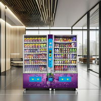 Distributeur automatique de boissons et de snacks à prix avantageux, en métal, grande capacité, avec fonction SDK