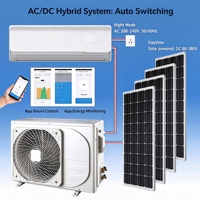 TUNTO Smart WiFi Solar Air Conditioner Hybrid AC/DC Inverter Split System 24000 BTU Hanya Pendingin untuk Hotel & Penggunaan Luar Ruangan