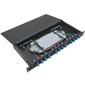 19inch giá cố định sợi quang Splice hộp 12-Port 24-Core LC toàn bộ sợi cáp quang vá Bảng điều chỉnh SC kết nối 4G tương thích - Product Image 1