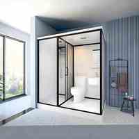 Pod Kamar Mandi Modular Prefabrikasi Keramik Modern Mewah Desain Tenda Safari Rangka Aluminium Alloy Ramah Lingkungan untuk Hotel Luar Ruangan