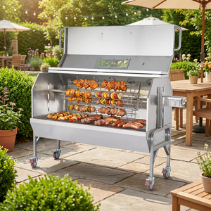Grill à rôtir au <span class=keywords><strong>gaz</strong></span> en acier inoxydable moderne, <span class=keywords><strong>barbecue</strong></span> extérieur, style coréen, rôtissoire pour porc et agneau, pour le camping et le <span class=keywords><strong>barbecue</strong></span> - Product Image 2