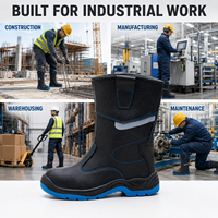 Bottes hautes imperméables EN ISO 20345 S3 avec embout en acier, semelle intermédiaire en PU résistante aux perforations, antidérapantes, pour l'industrie, la construction et les usines